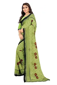 Beautiful Khaki Georgette  Self Pattern Saree For Women-thumb2