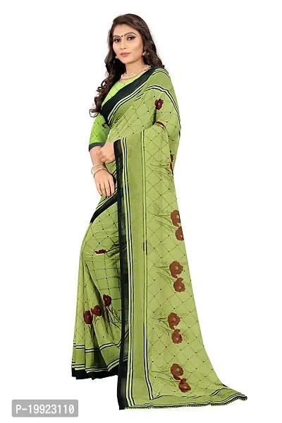 Beautiful Khaki Georgette  Self Pattern Saree For Women-thumb3