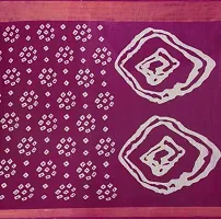 Beautiful Magenta Cotton Silk  Self Pattern Saree For Women-thumb3
