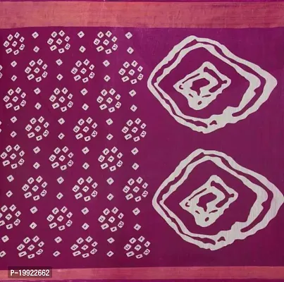 Beautiful Magenta Cotton Silk  Self Pattern Saree For Women-thumb4