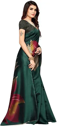 Beautiful Green Art Silk  Self Pattern Saree For Women-thumb3