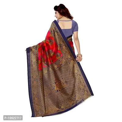 Beautiful Red Art Silk  Self Pattern Saree For Women-thumb3