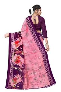 Beautiful Pink Georgette  Self Pattern Saree For Women-thumb3