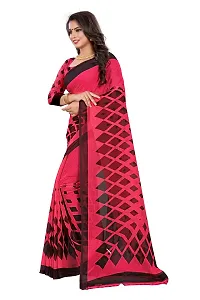 Beautiful Pink Georgette  Self Pattern Saree For Women-thumb1