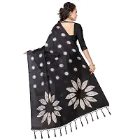 Beautiful Black Art Silk  Self Pattern Saree For Women-thumb1