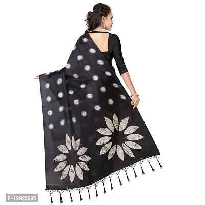 Beautiful Black Art Silk  Self Pattern Saree For Women-thumb2