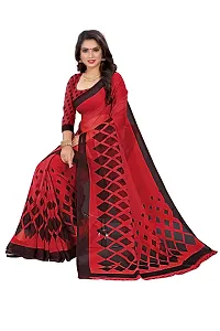 Beautiful Red Georgette  Self Pattern Saree For Women-thumb4