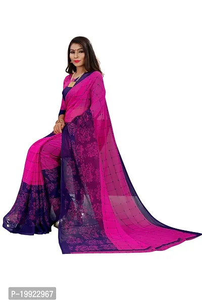 Beautiful Maroon Georgette  Self Pattern Saree For Women-thumb5