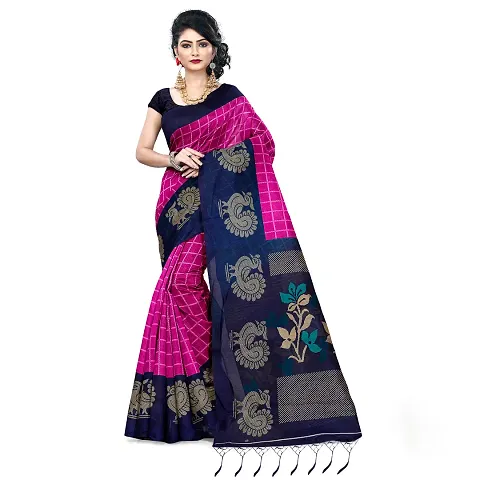 Stylish Polycotton Saree without Blouse piece For Women