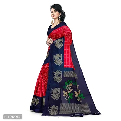 Beautiful Red Art Silk  Self Pattern Saree For Women-thumb2