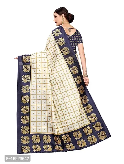 Beautiful Blue Art Silk  Self Pattern Saree For Women-thumb2