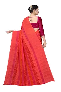 Beautiful Pink Georgette  Self Pattern Saree For Women-thumb3