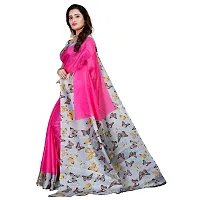 Beautiful Pink Khadi  Self Pattern Saree For Women-thumb1