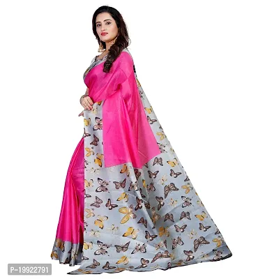 Beautiful Pink Khadi  Self Pattern Saree For Women-thumb2