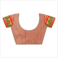 Beautiful Orange Art Silk  Self Pattern Saree For Women-thumb4