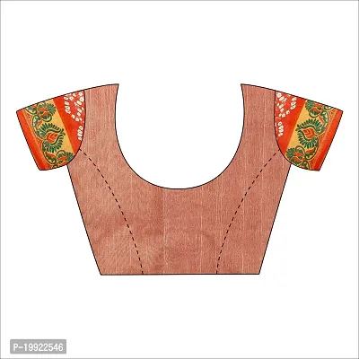 Beautiful Orange Art Silk  Self Pattern Saree For Women-thumb5