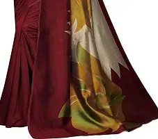 Beautiful Maroon Art Silk  Self Pattern Saree For Women-thumb4