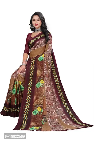 Beautiful Magenta Georgette  Self Pattern Saree For Women-thumb3