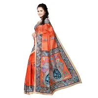 Beautiful Orange Khadi  Self Pattern Saree For Women-thumb2