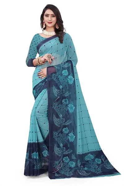 Beautiful Art Silk Saree with Blouse Piece