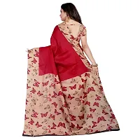 Beautiful Red Khadi  Self Pattern Saree For Women-thumb2