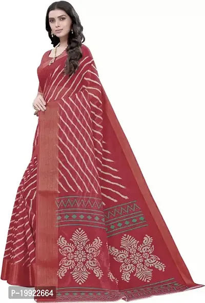 Beautiful Maroon Cotton Silk  Self Pattern Saree For Women-thumb2