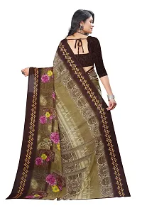 Beautiful Brown Georgette  Self Pattern Saree For Women-thumb2