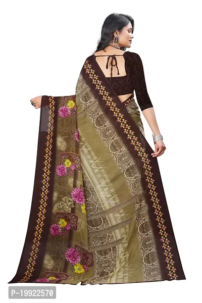 Beautiful Brown Georgette  Self Pattern Saree For Women-thumb3