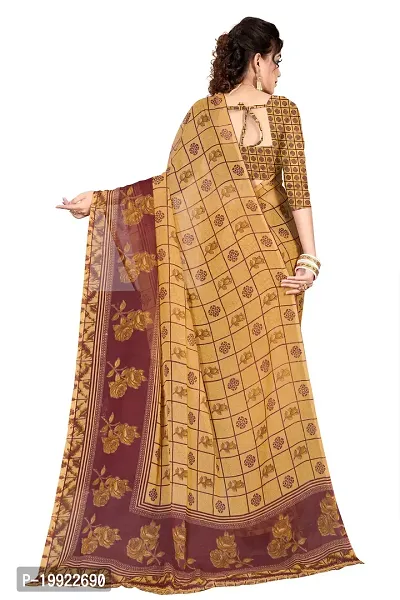 Beautiful Maroon Georgette  Self Pattern Saree For Women-thumb2