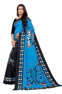 Beautiful Blue Art Silk  Self Pattern Saree For Women-thumb1