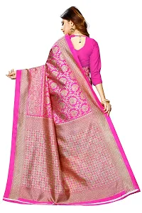 Beautiful Pink Art Silk  Self Pattern Saree For Women-thumb3