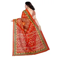 Beautiful Orange Art Silk  Self Pattern Saree For Women-thumb2