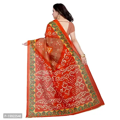 Beautiful Orange Art Silk  Self Pattern Saree For Women-thumb3