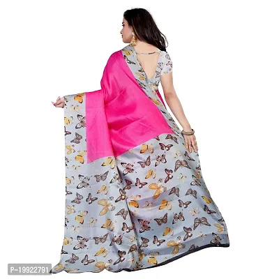 Beautiful Pink Khadi  Self Pattern Saree For Women-thumb3