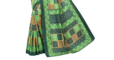 Beautiful Green Art Silk  Self Pattern Saree For Women-thumb3