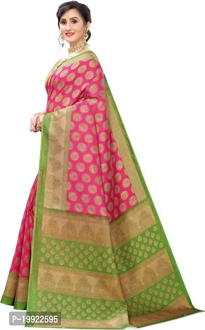 Beautiful Green Art Silk  Self Pattern Saree For Women-thumb3