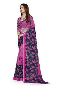 Beautiful Purple Georgette  Self Pattern Saree For Women-thumb2