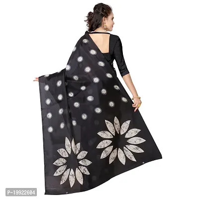 Beautiful Black Khadi  Self Pattern Saree For Women-thumb3