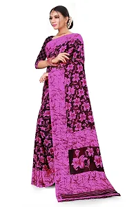 Beautiful Pink Georgette  Self Pattern Saree For Women-thumb2