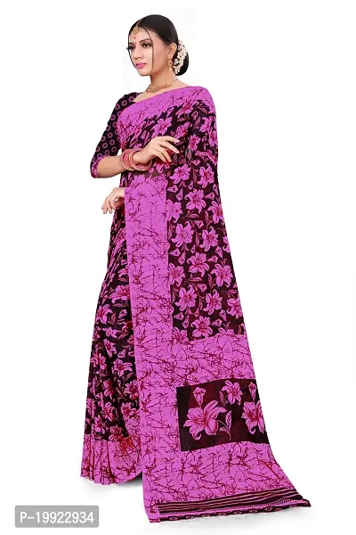 Beautiful Pink Georgette  Self Pattern Saree For Women-thumb3