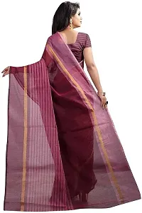 Beautiful Maroon Polycotton  Self Pattern Saree For Women-thumb2