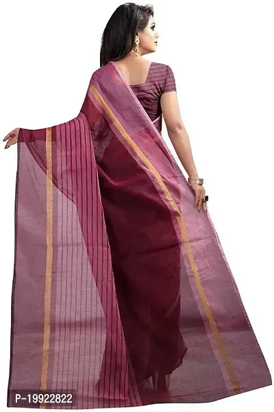 Beautiful Maroon Polycotton  Self Pattern Saree For Women-thumb3