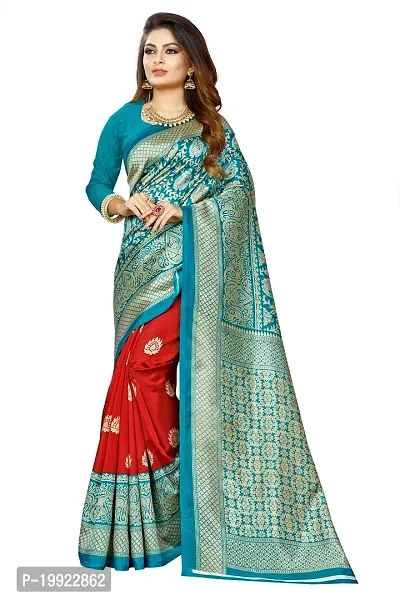 Beautiful Green Art Silk  Self Pattern Saree For Women-thumb0