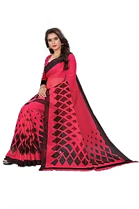 Beautiful Pink Georgette  Self Pattern Saree For Women-thumb4