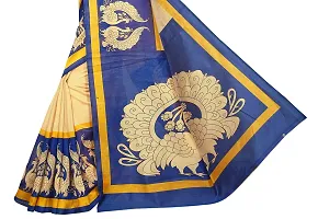 Beautiful Blue Art Silk  Self Pattern Saree For Women-thumb3