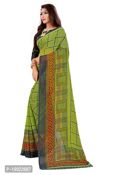 Beautiful Khaki Georgette  Self Pattern Saree For Women-thumb4