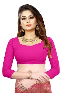 Beautiful Pink Art Silk  Self Pattern Saree For Women-thumb4