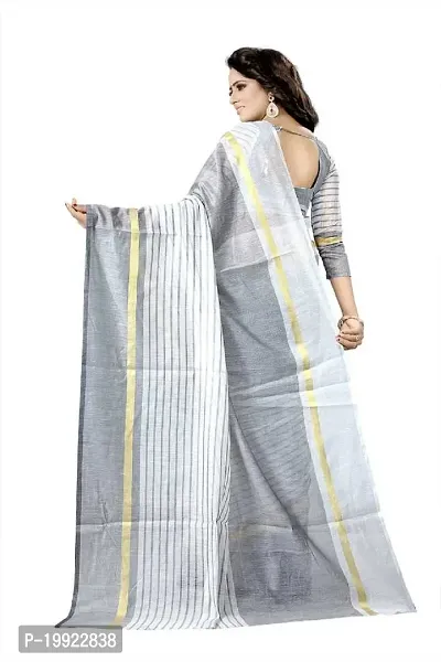 Beautiful Indigo Polycotton  Self Pattern Saree For Women-thumb3