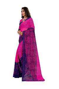 Beautiful Maroon Georgette  Self Pattern Saree For Women-thumb2