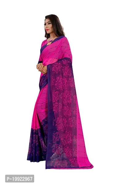 Beautiful Maroon Georgette  Self Pattern Saree For Women-thumb3